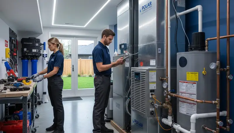 Professional plumber fixing water pipe leak in Omaha, NE home – Five Star Cooling plumbing service